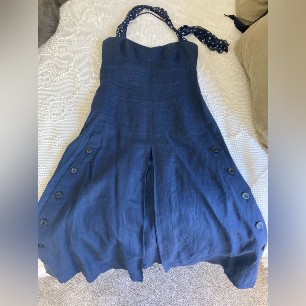 MaxMara Linen Dress with Silk Scarf